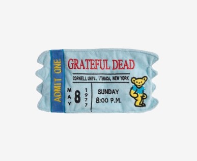 팹독_그레이트풀데드 콘서트 티켓 소리나는 반려견 장난감